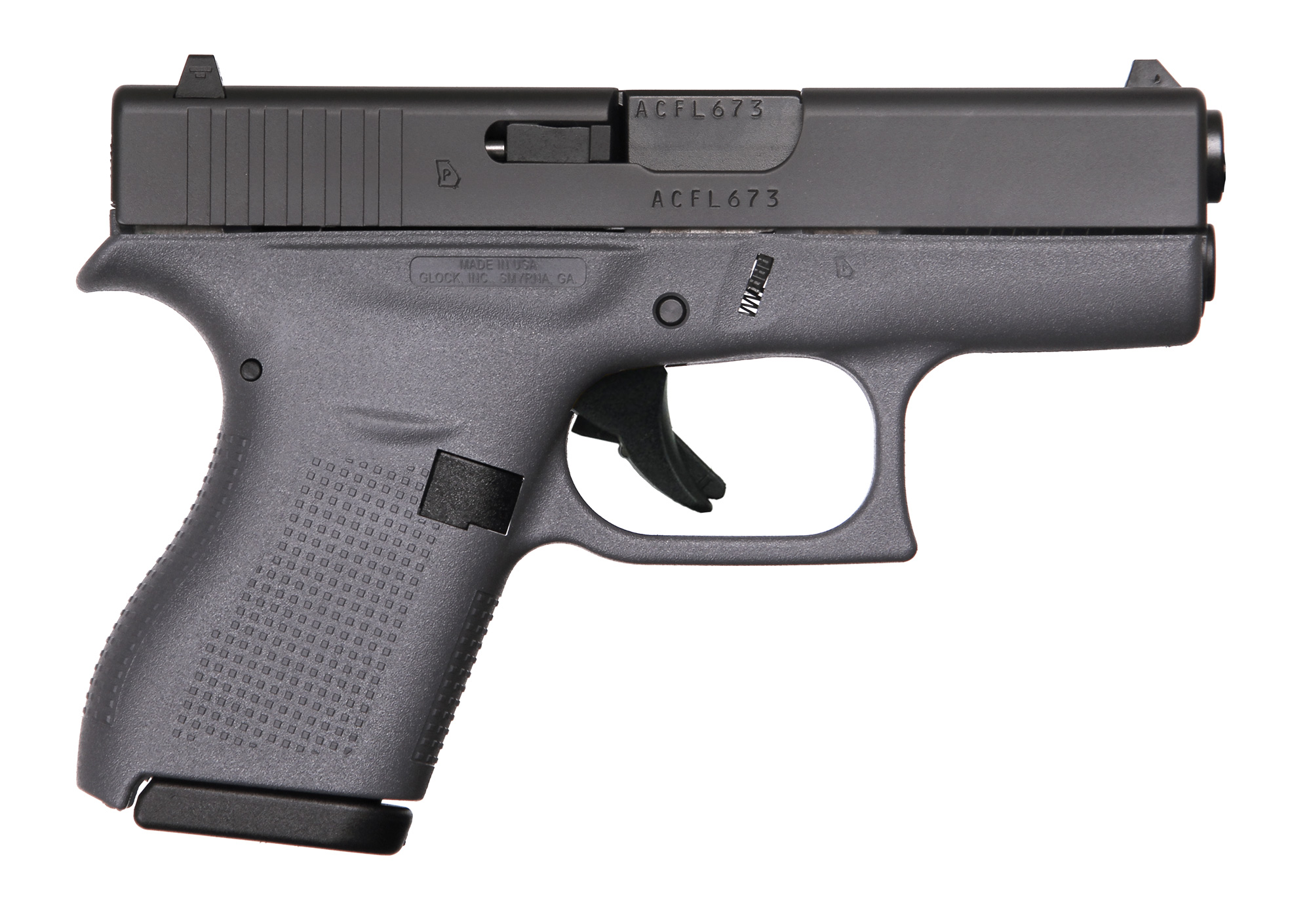 GLOCK G42 G3 GRAY 380ACP 6+1 3.25 #