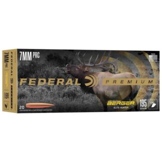 Federal Berger Elite Hunter Rifle Ammunition 7mm PRC 195gr HPBT 2760 fps 20/ct