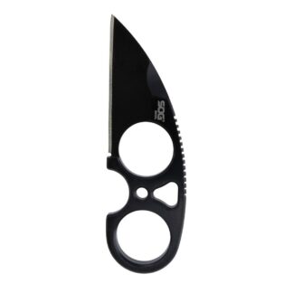 SOG Knives Snarl Blackout Fixed Blade Knife 2.3" Sheepsfoot Blade Black