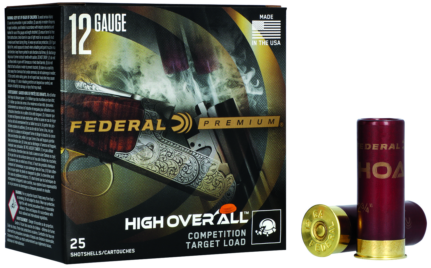 Federal HOA12H8 Premium High Over All 12Gauge 2.75" 1 1/8oz 8Shot 25 Per Box/10 Case