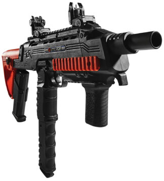 Byrna Technologies TK68401ORN TCR Basic Kit CO2 7rd/12rd, Black Rec, Orange Adjustable Stock, Flip-Up Sights