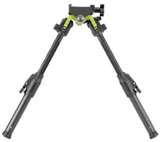 Mdt Sporting Goods Inc 105560GRN GRND-POD Green/Black 4.50"-9" Carbon Fiber/Aluminum, Adj. Throw Lever, 4 Leg Postitions, Fits Picatinny Rail