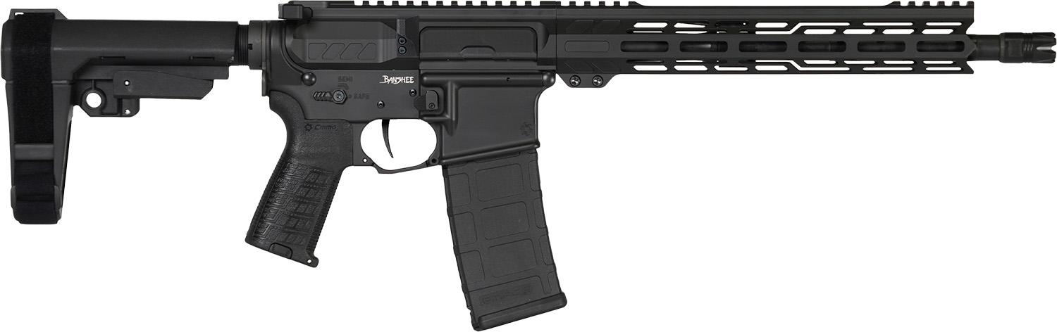 CMMG 30AB20FAB Banshee MK4 300 Blackout 30+1 12.50" Black Nitride Medium Taper Threaded Barrel, EML 7" M-LOK Handguards, Black Armor Cerakote Aluminum Picatinny Rail Receiver, CMMG Zeroed Grips