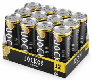 Jocko Fuel 29002 Iced Tea Lemonade Energy Drinks 12oz 12Pack