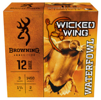 Browning Ammo B193421232 Wicked Wing 12Gauge 3" 1 1/4oz 2Shot 25 Per Box/10 Case