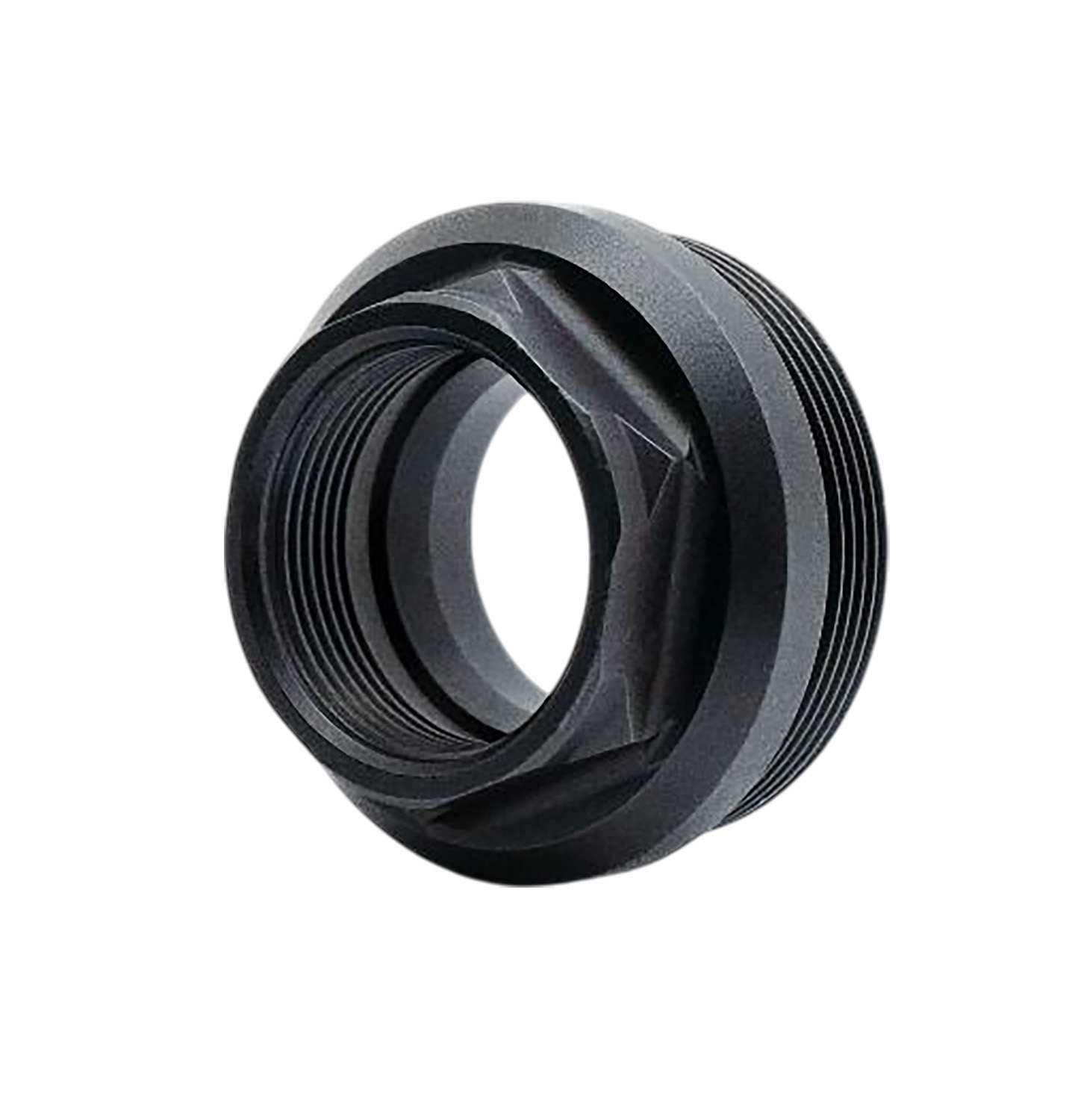Armaspec HUB black stainless steel thread adapter for suppressor mounts