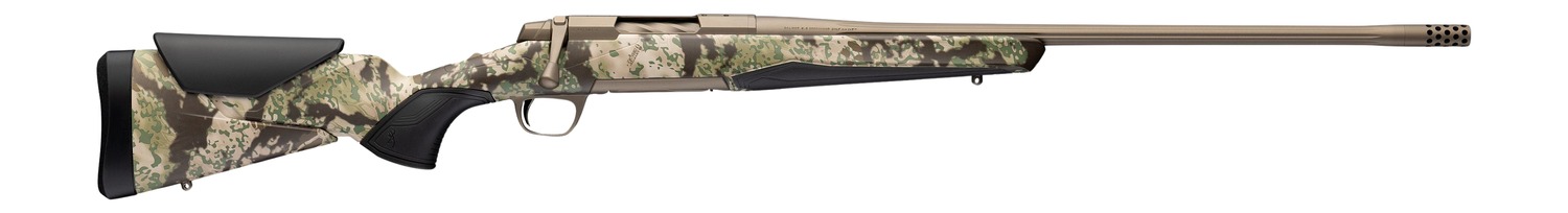 Browning 036138226 X-Bolt 2 Speed 30-06 Springfield 4+1 22" Smoked Bronze Cerakote Fluted Threaded Barrel & Steel Drilled & Tapped Receiver, Kryptek Obskura Transitional Camo Adj Vari-Tech Synthetic S