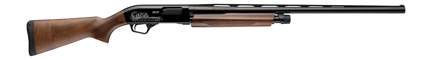 Winchester Repeating Arms 512480691 SXP High Grade 20 Gauge Pump 3" 5- 2.75" Shells 26" Black Chrome Vent Rib Barrel, Engraved Gloss Blued Aluminum Receiver, Fixed Grade II Oiled Walnut Stock, Invecto