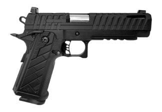 Live Free Armory HG8640-N Apollo 11 V2 Full Size Frame 9mm Luger 18+1 4.90" Stainless Barrel, Black Cerakote Steel Optic Cut/Serrated Slide, Black Cerakote Steel Frame w/Beavertail & Picatinny Rail, B