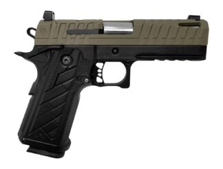 Live Free Armory HG8644-N Apollo 11 V2 Compact 9mm Luger 18+1 4.15" Stainless Barrel, Flat Dark Earth Cerakote Steel Optic Ready/Serrated Slide, Black Cerakote Steel Frame w/Beavertail & Picatinny Rai