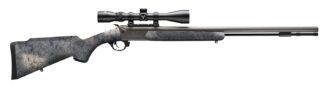 Traditions CR5846604437 NitroBolt w/Scope 50 Cal Firestick 24" Tungsten Cerakote Fluted Threaded Barrel, Tungsten Cerakote Drilled & Tapped Steel Receiver, Adj Cheek Piece & LOP Desert Web Synthetic S