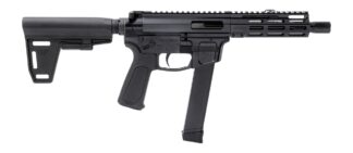 Gforce Arms GFHYB745 Jawbone 45 ACP 26+1 7" Black QPQ Threaded Barrel, Black Anodized Aluminum Alloy Receiver w/Picatinny Rail, Black Ace of Brace Paddle Pistol Brace, Black Polymer Grip, Ambidextrou