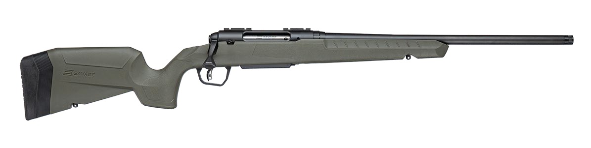 Savage Arms 33116 Axis 2 7mm-08 Rem 4+1 20" Matte Black Carbon Steel Threaded Barrel, Drilled & Tapped Receiver, OD Green Fixed w/Pistol Grip Synthetic Stock, Right Hand