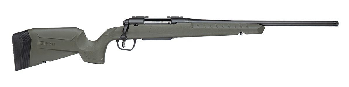 Savage Arms 33121 Axis 2 270 Win 4+1 20" Matte Black Carbon Steel Threaded Barrel, Drilled & Tapped Receiver, OD Green Fixed w/Pistol Grip Synthetic Stock, Right Hand