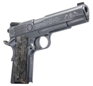 Dickinson LLC DKSN45MPRP Adam 1911 Mesopatamia Full Size 45 ACP 8+1 5" Stainless Steel Barrel, Serration B Slide, Steel Frame w/Beavertail
