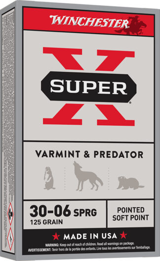 Winchester Ammo X30062 Super X  30-06Springfield 125gr Pointed Soft Point 20 Per Box/10 Case