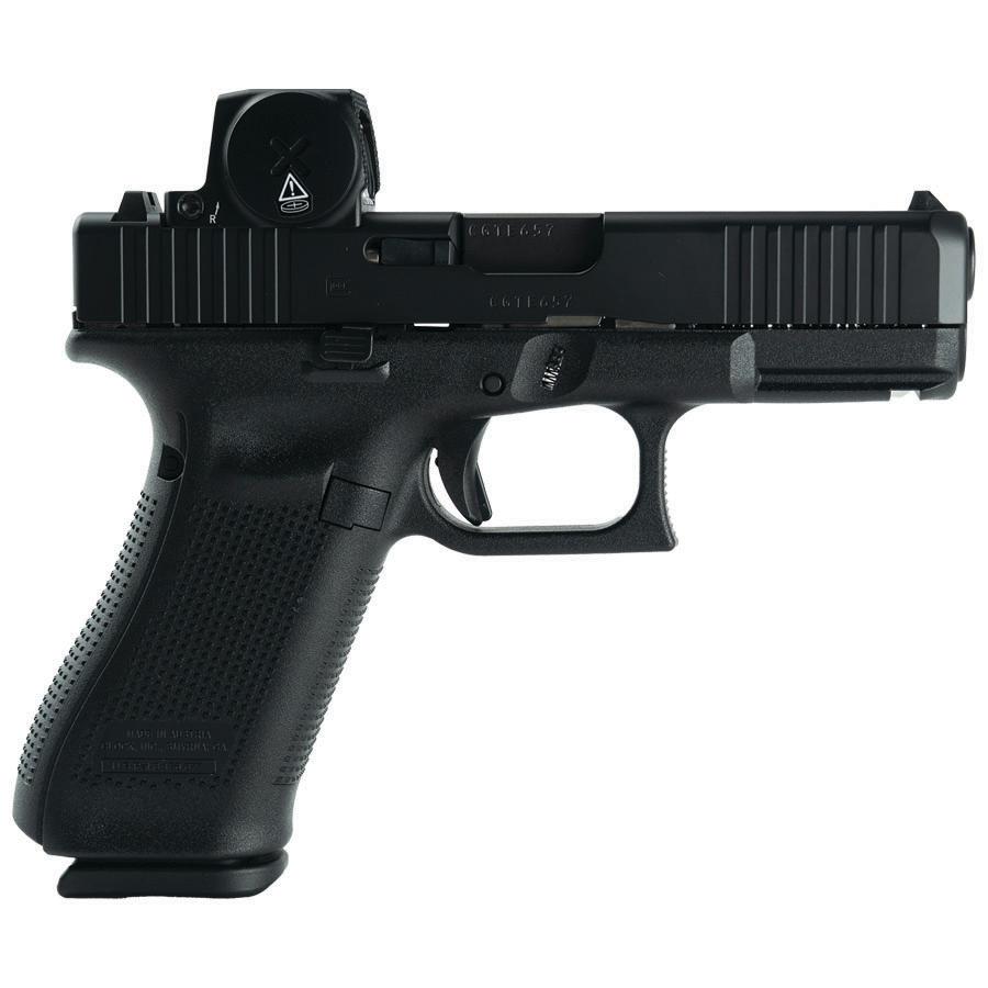 Glock V-Series Optic Ready Model 45 Handgun 9mm Luger 17rd Magazines(3) 3.7" Barrel Black Cerakote Vortex Defender Optic Austria
