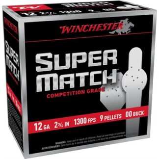 SUPER MATCH 12GA 2-3/4'' 9-PELLET 00 BUCK 25/BOX